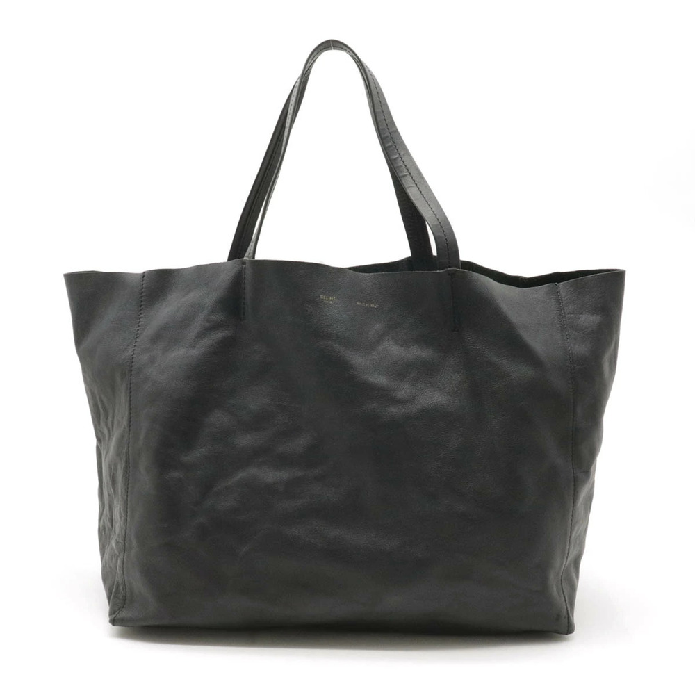 Celine Horizontal Cabas Tote Bag Shoulder Leather Black